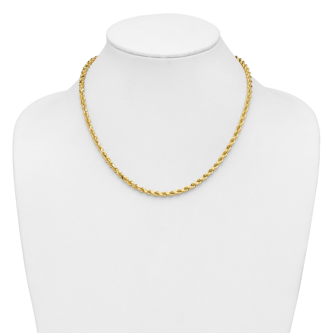 14k 4.25mm Diamond-cut Rope Chain