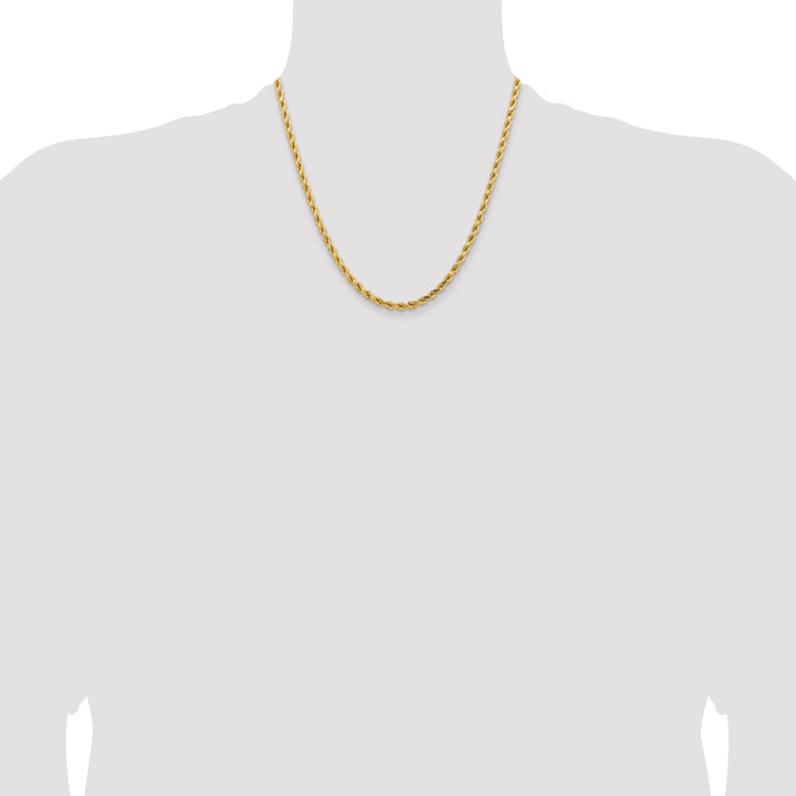 14k 4.25mm Diamond-cut Rope Chain