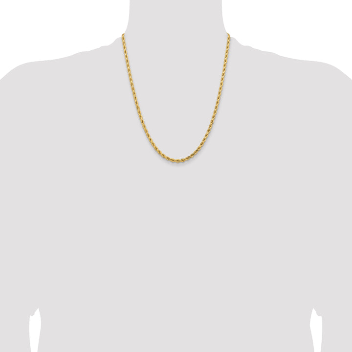 14K 4.25mm D/C Rope with Lobster Clasp Chain