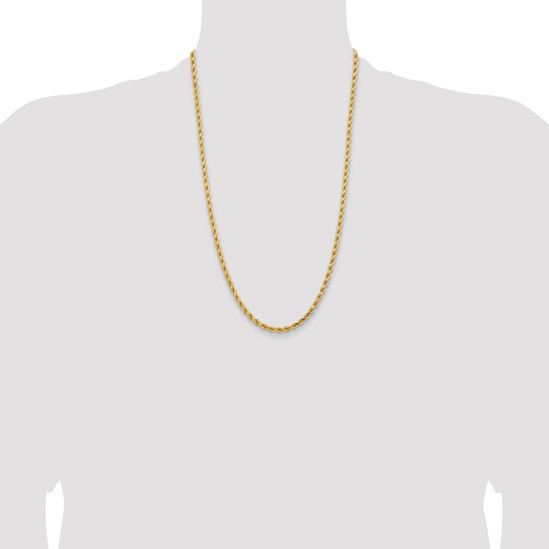 14K 4.25mm D/C Rope with Lobster Clasp Chain