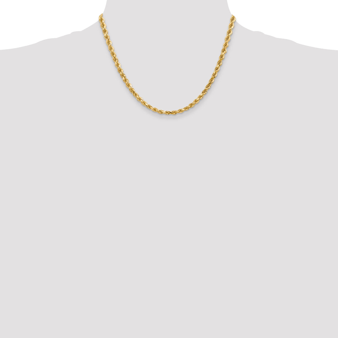 14k 4.5mm Diamond-cut Rope Chain