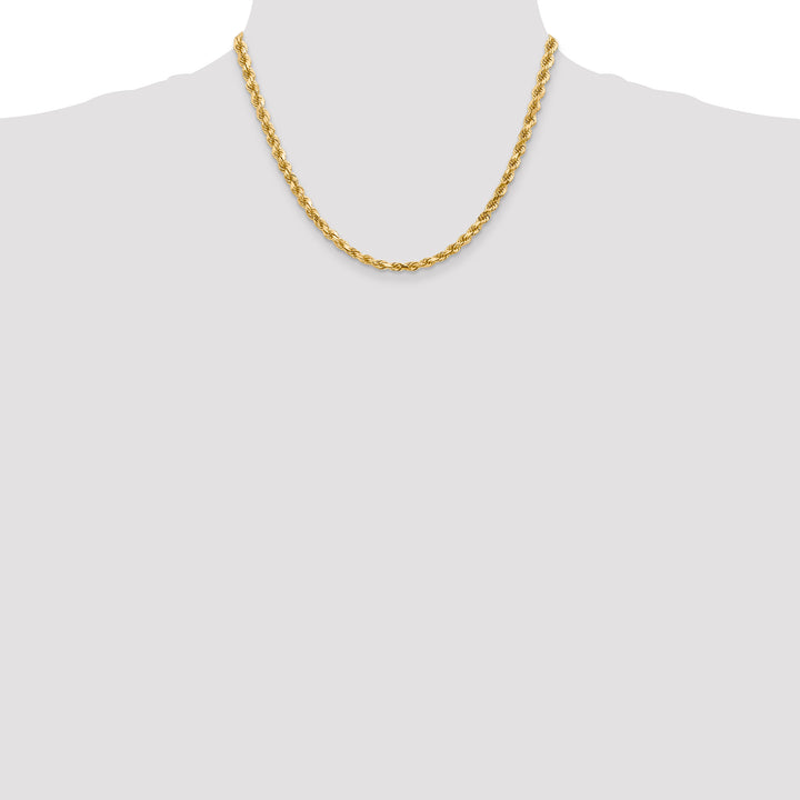 14k 4.5mm Diamond-cut Rope Chain