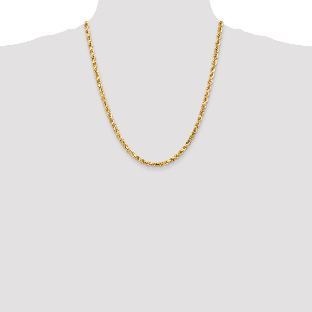 14k 4.5mm Diamond-cut Rope Chain