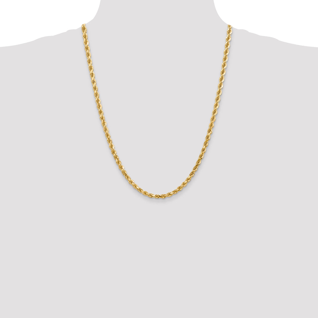 14k 4.5mm Diamond-cut Rope Chain