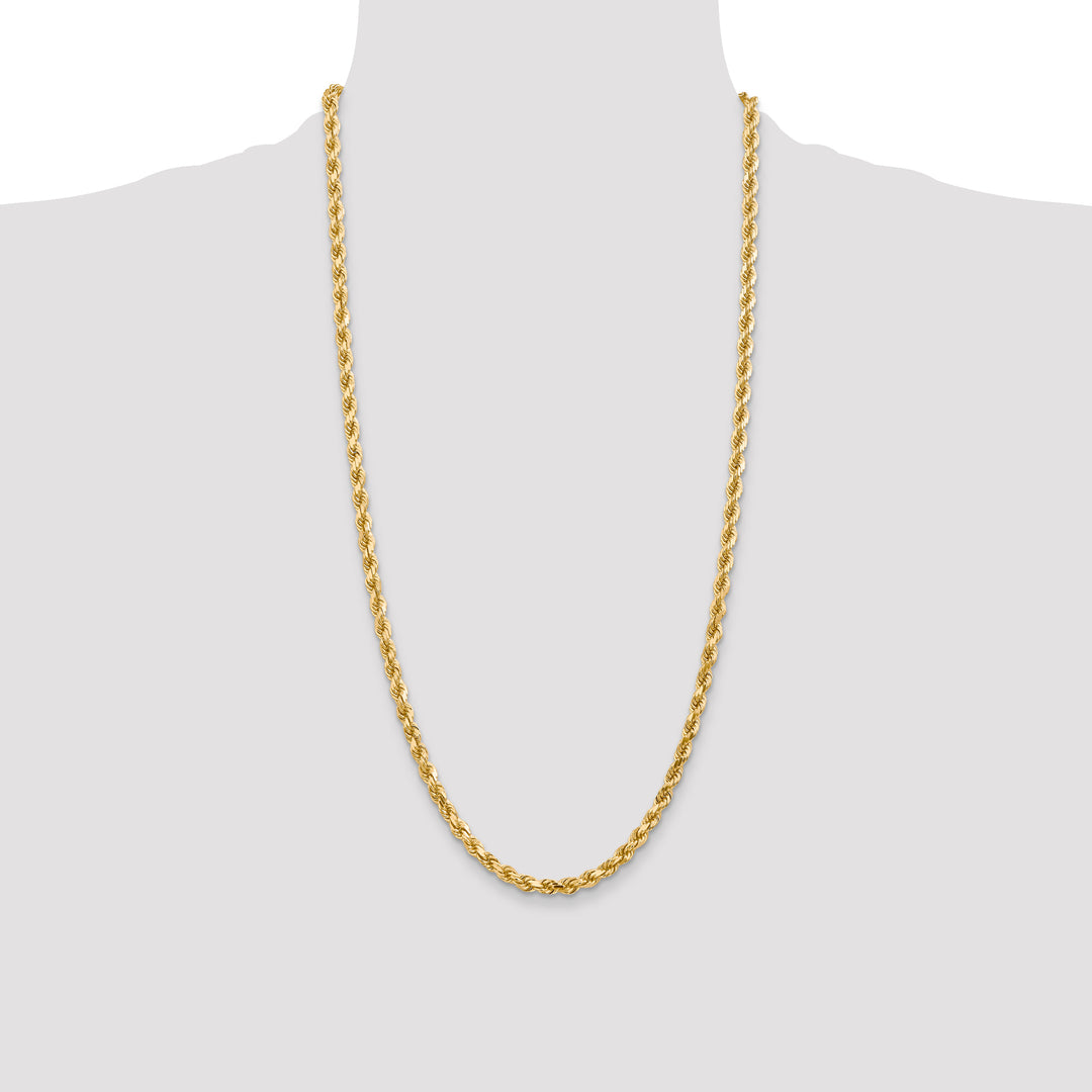 14k 4.5mm Diamond-cut Rope Chain