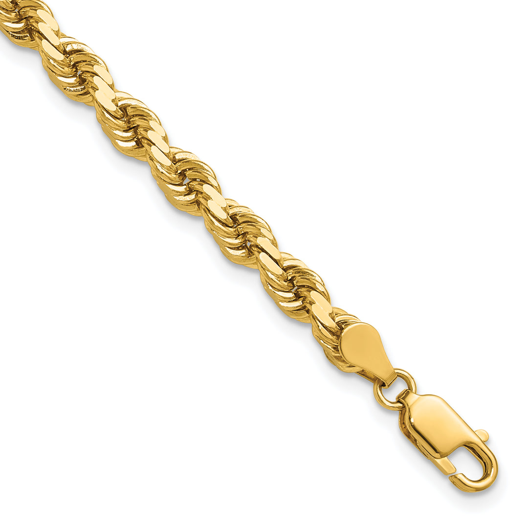 14k 4.5mm Diamond-cut Rope Chain