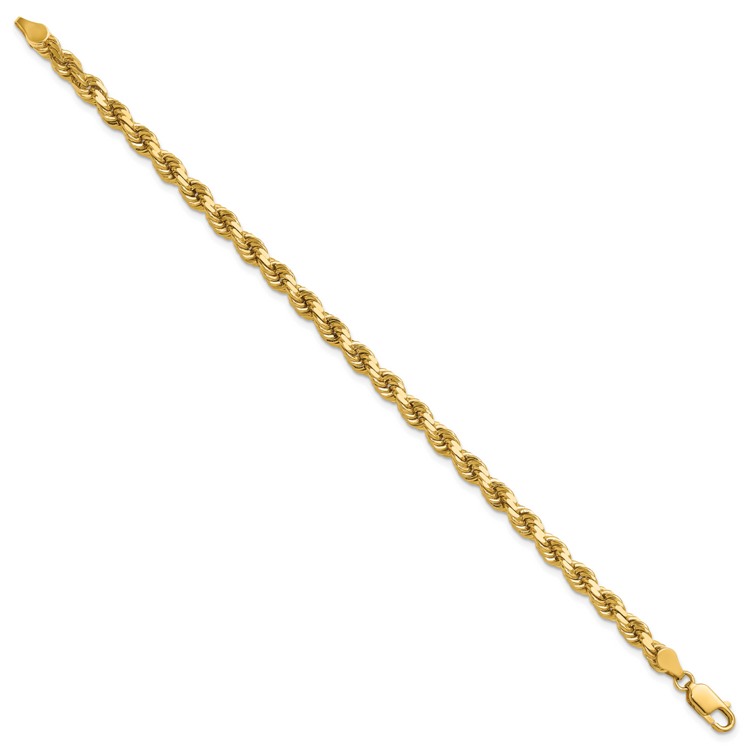 14k 4.5mm Diamond-cut Rope Chain