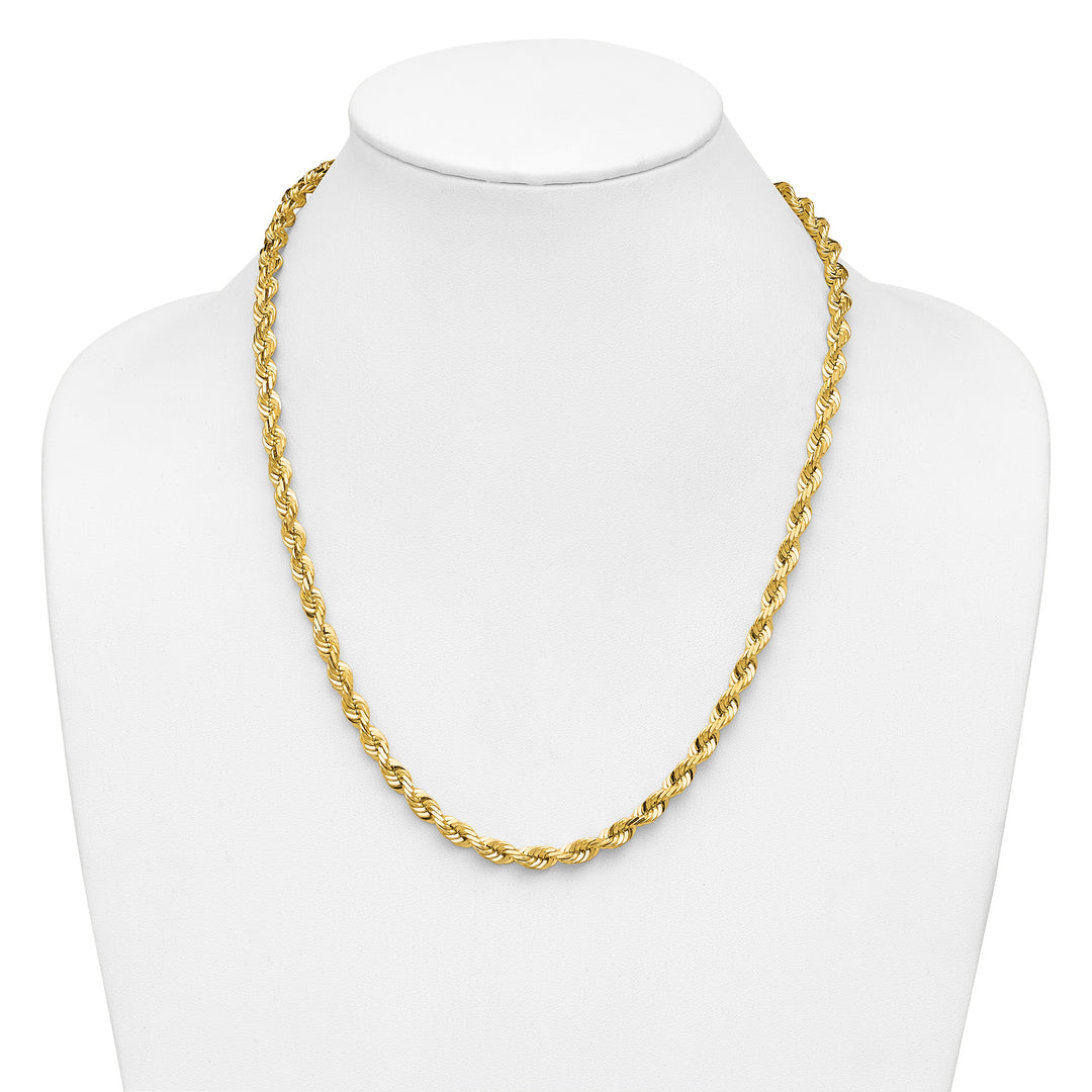 14k 5.5mm Diamond-cut Rope Chain