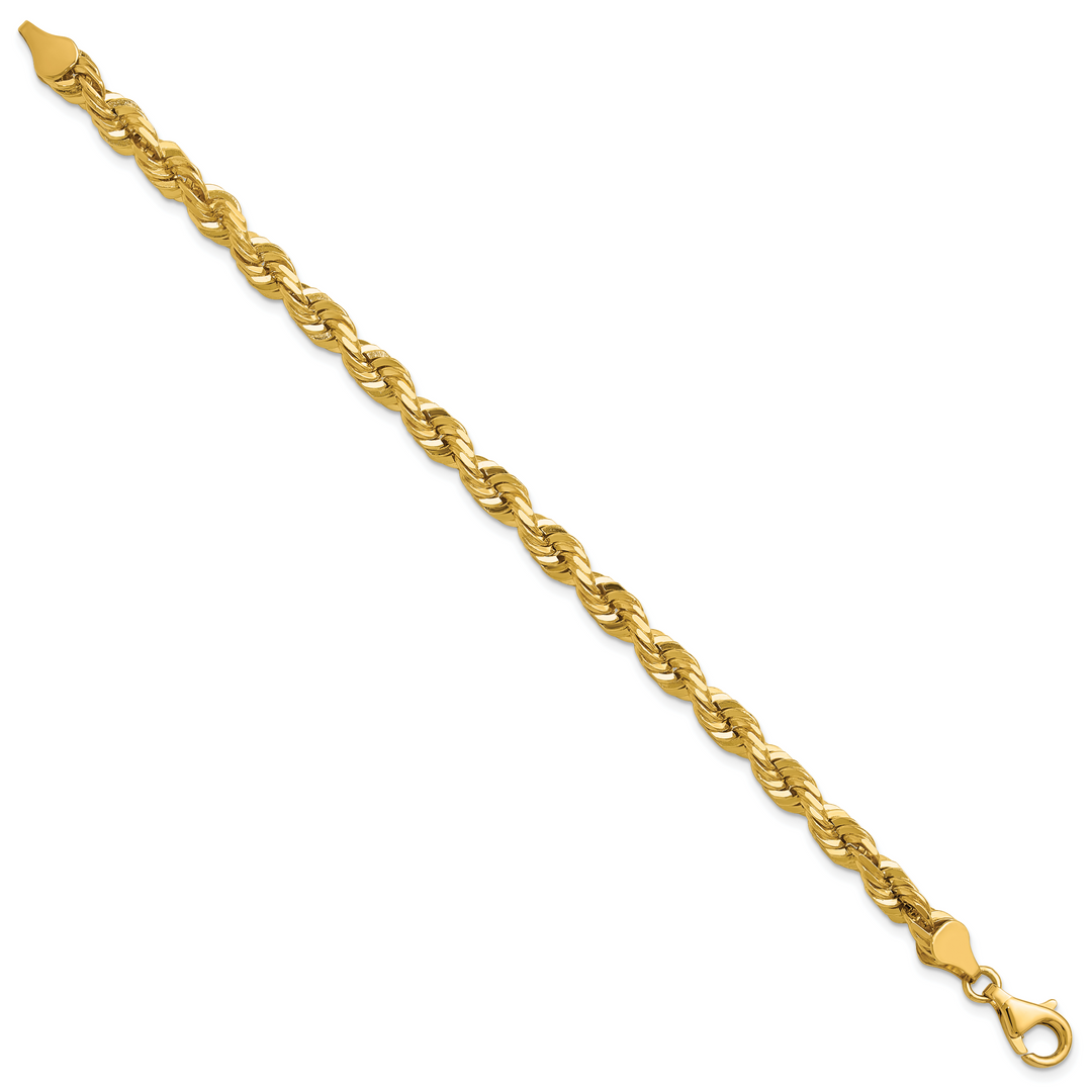 14k 5.5mm Diamond-cut Rope Chain