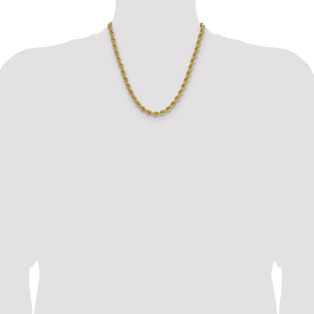 14k 6.7mm Solid Rope Chain