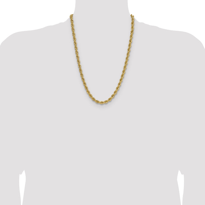 14k 6.7mm Solid Rope Chain