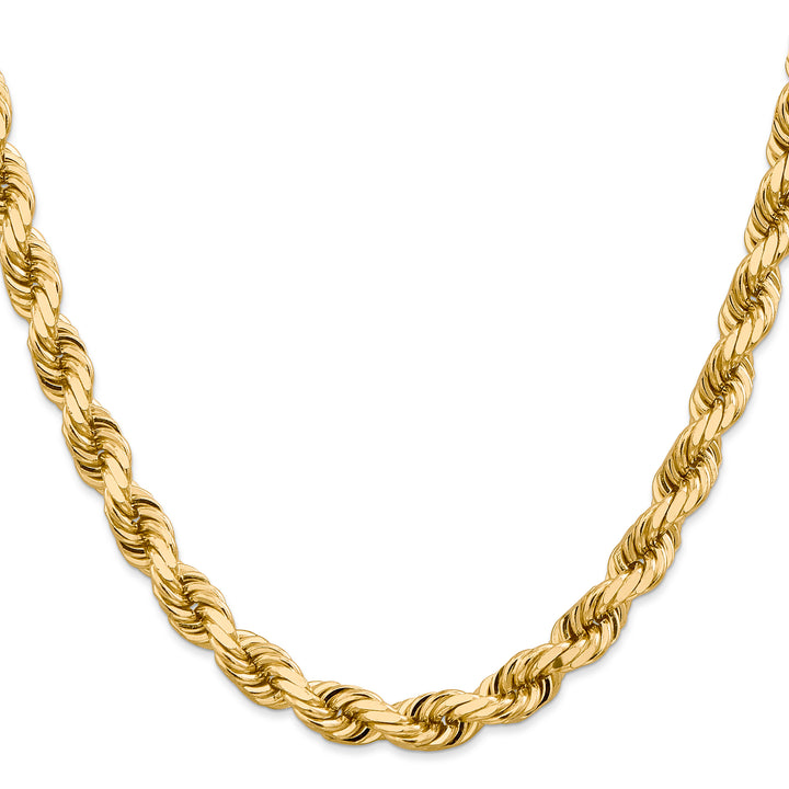 14k 8.0mm D/C Rope Fancy Lobster Clasp Chain