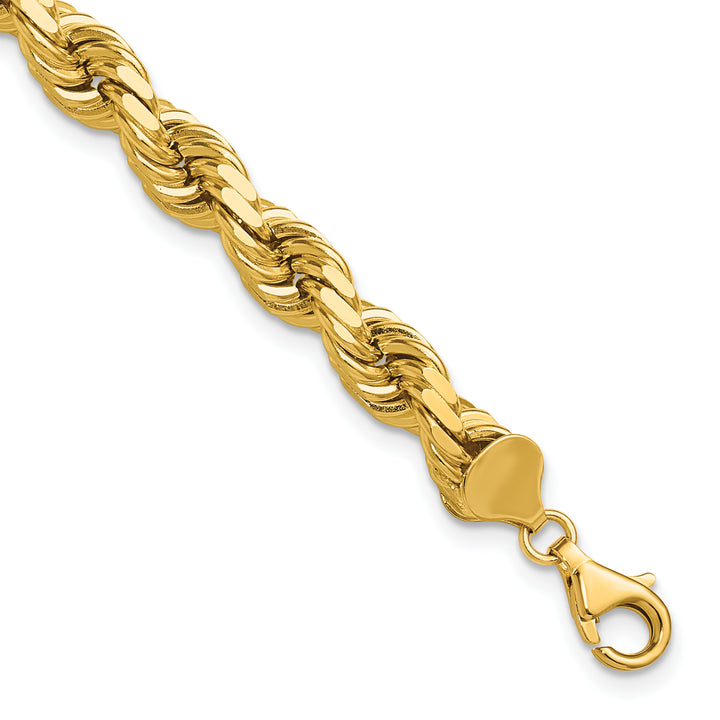 14k 8.0mm D/C Rope Fancy Lobster Clasp Chain