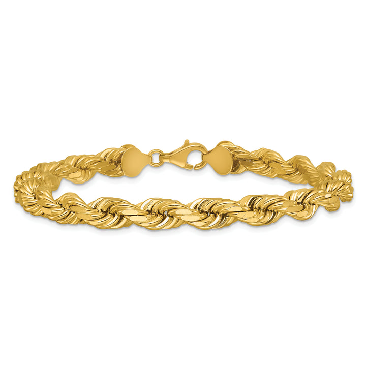 14k 8.0mm D/C Rope Fancy Lobster Clasp Chain