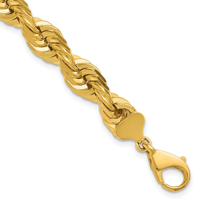14k 10.0mm D/C Rope Fancy Lobster Clasp Chain