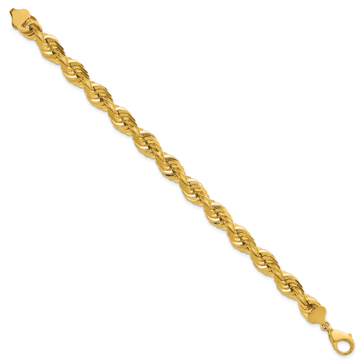 14k 10.0mm D/C Rope Fancy Lobster Clasp Chain