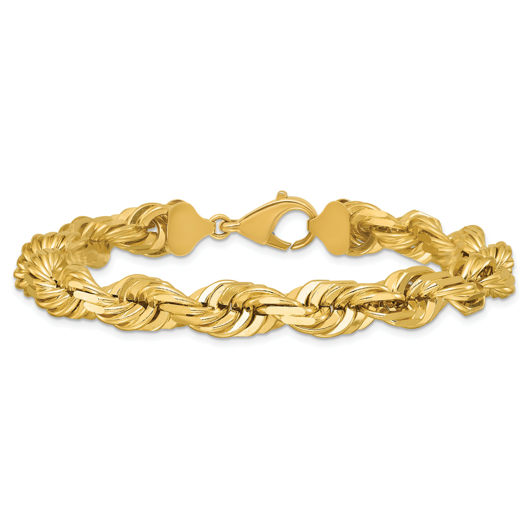 14k 10.0mm D/C Rope Fancy Lobster Clasp Chain