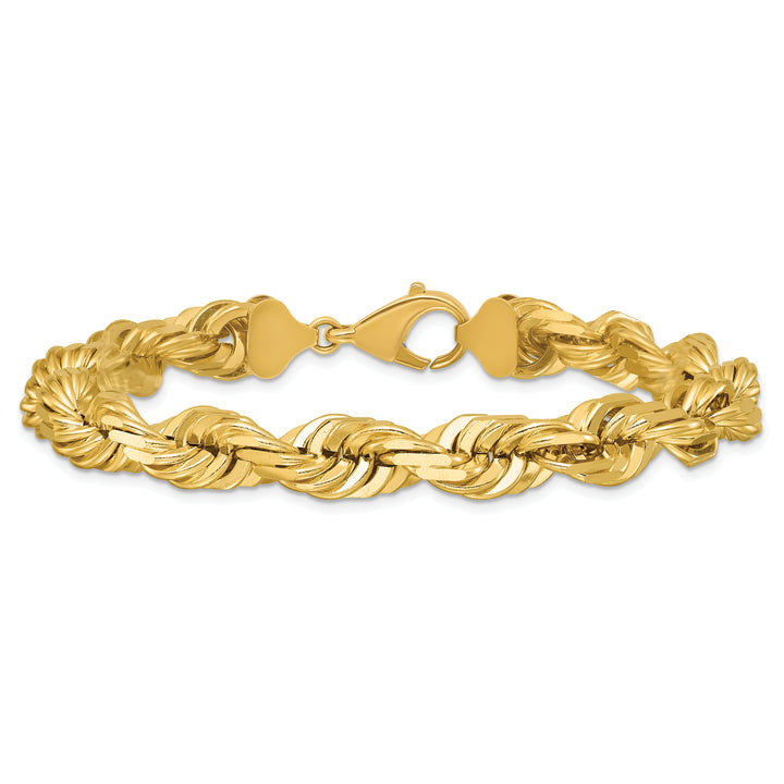 14k 10.0mm D/C Rope Fancy Lobster Clasp Chain