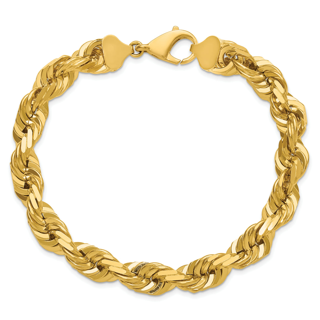 14k 10.0mm D/C Rope Fancy Lobster Clasp Chain
