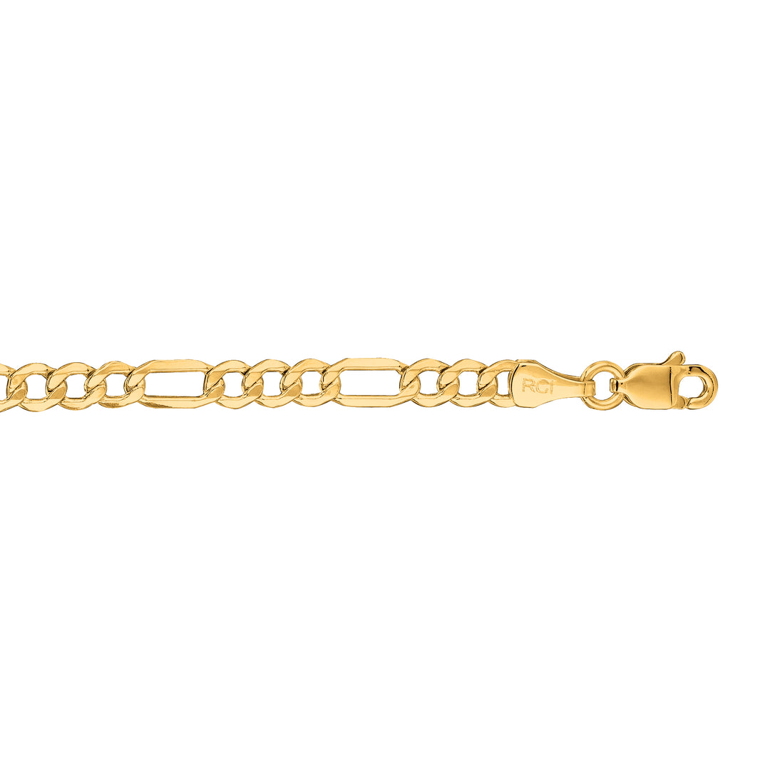 10K Gold 3.7mm Lite Figaro Chain