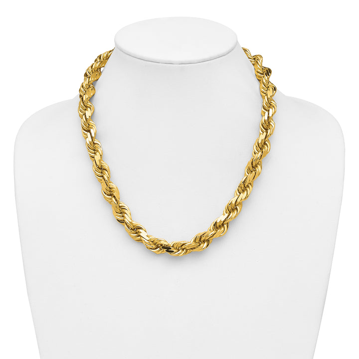 14k 12.0mm D/C Rope Fancy Lobster Clasp Chain