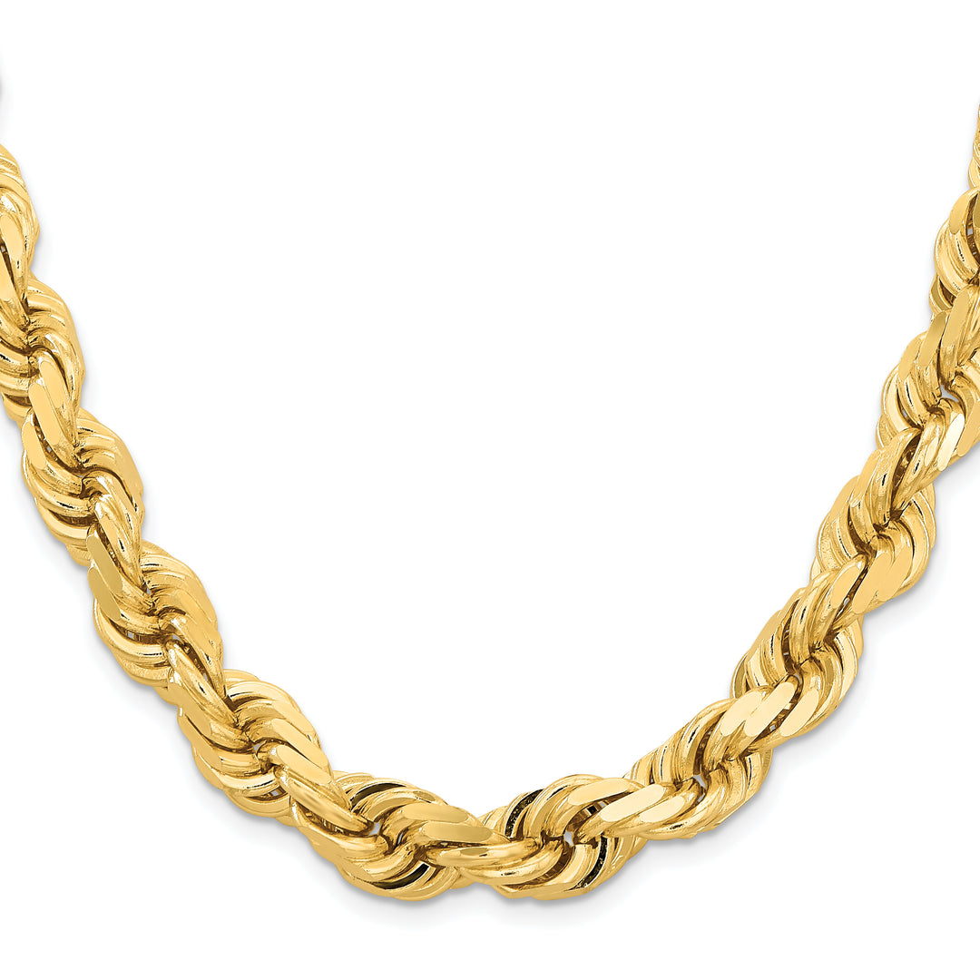 14K 12mm  D/C Rope with Fancy Lobster Clasp Chain