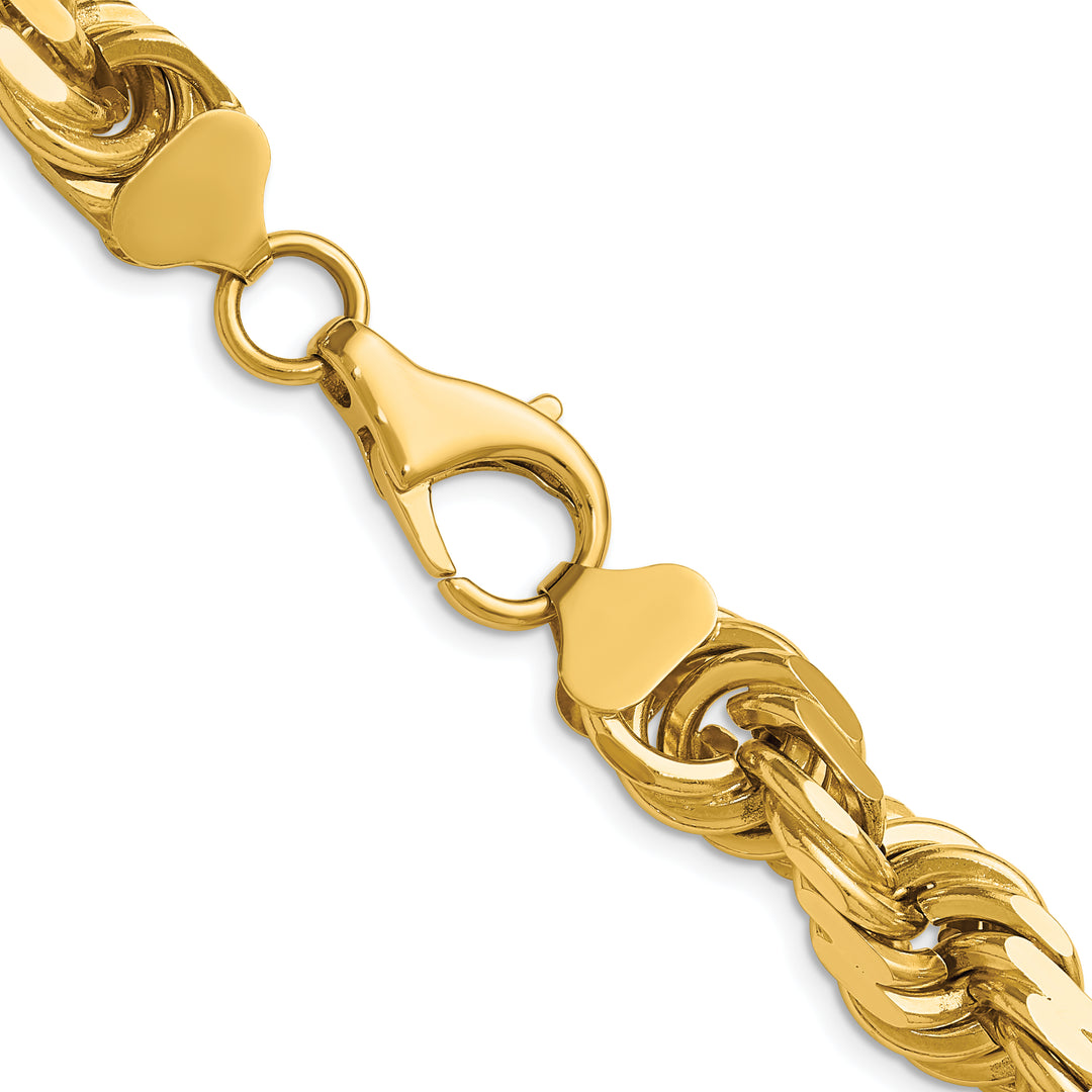 14K 12mm  D/C Rope with Fancy Lobster Clasp Chain