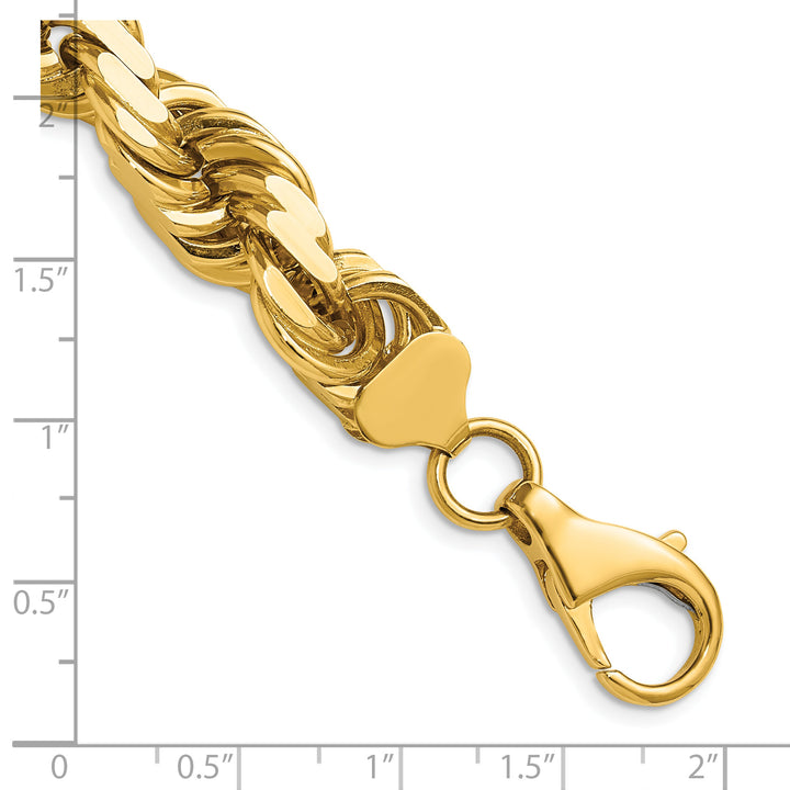 14K 12mm  D/C Rope with Fancy Lobster Clasp Chain