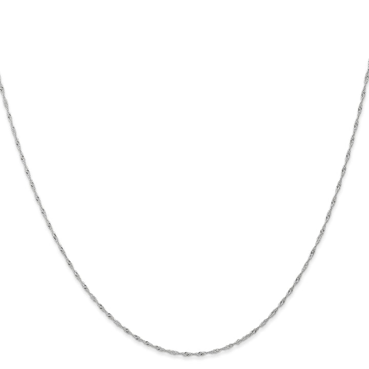 14k White Gold 1mm Carded Singapore Chain