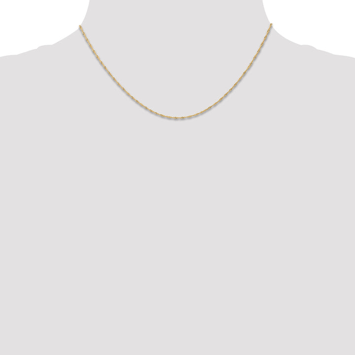 14k 1mm Carded Singapore Chain