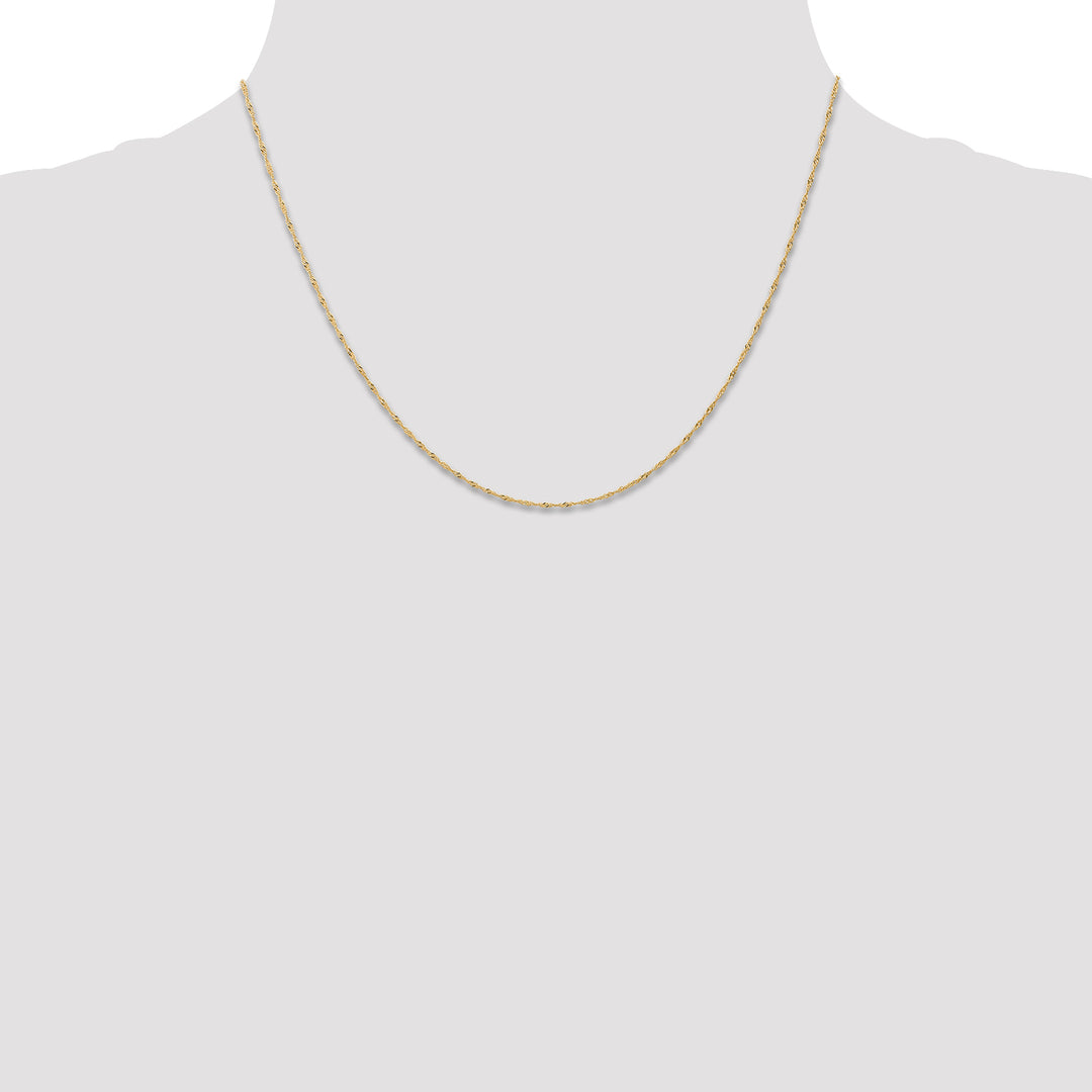 14k 1mm Carded Singapore Chain