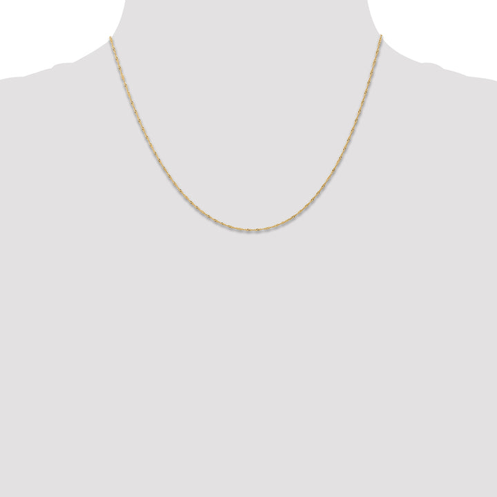 14k 1mm Carded Singapore Chain