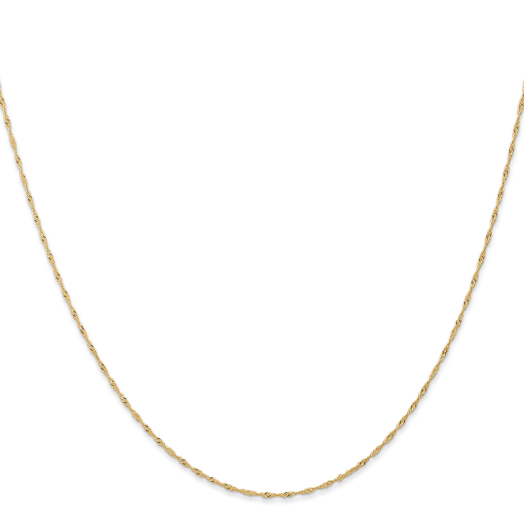 14k 1mm Carded Singapore Chain