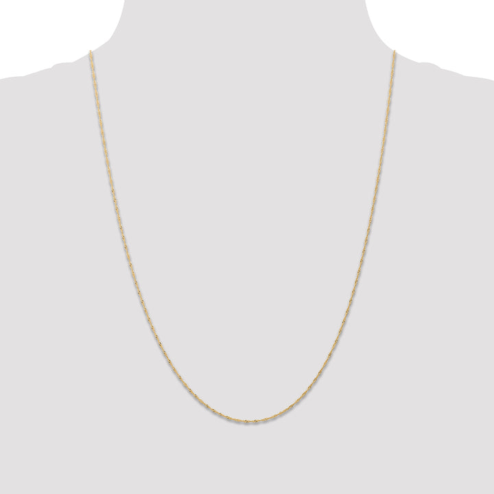14k 1mm Carded Singapore Chain
