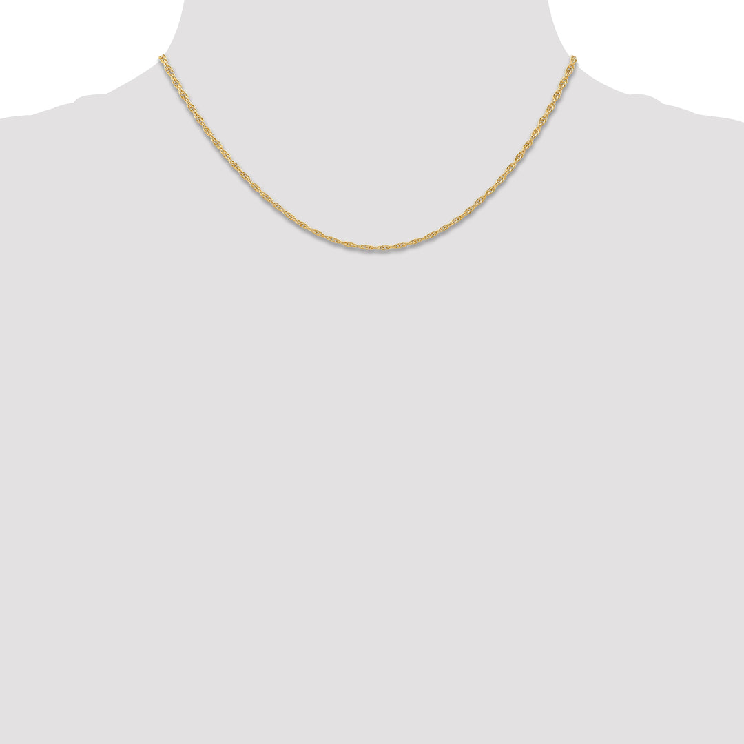14K 1.55mm Carded Cable Rope Chain