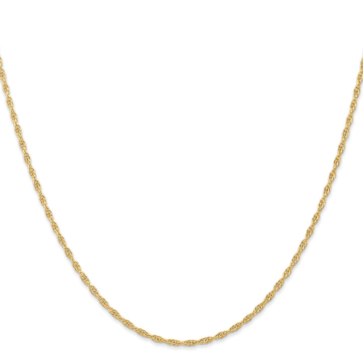 14K 1.55mm Carded Cable Rope Chain