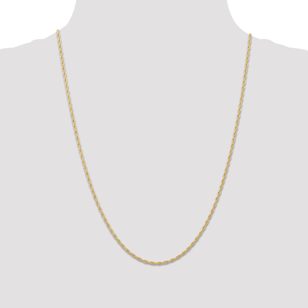 14K 1.55mm Carded Cable Rope Chain