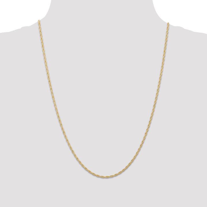 14K 1.55mm Carded Cable Rope Chain
