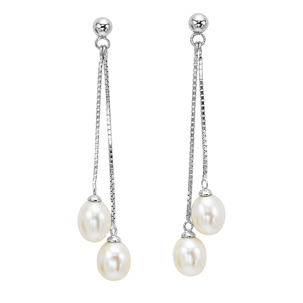 Silver Pearl Earring