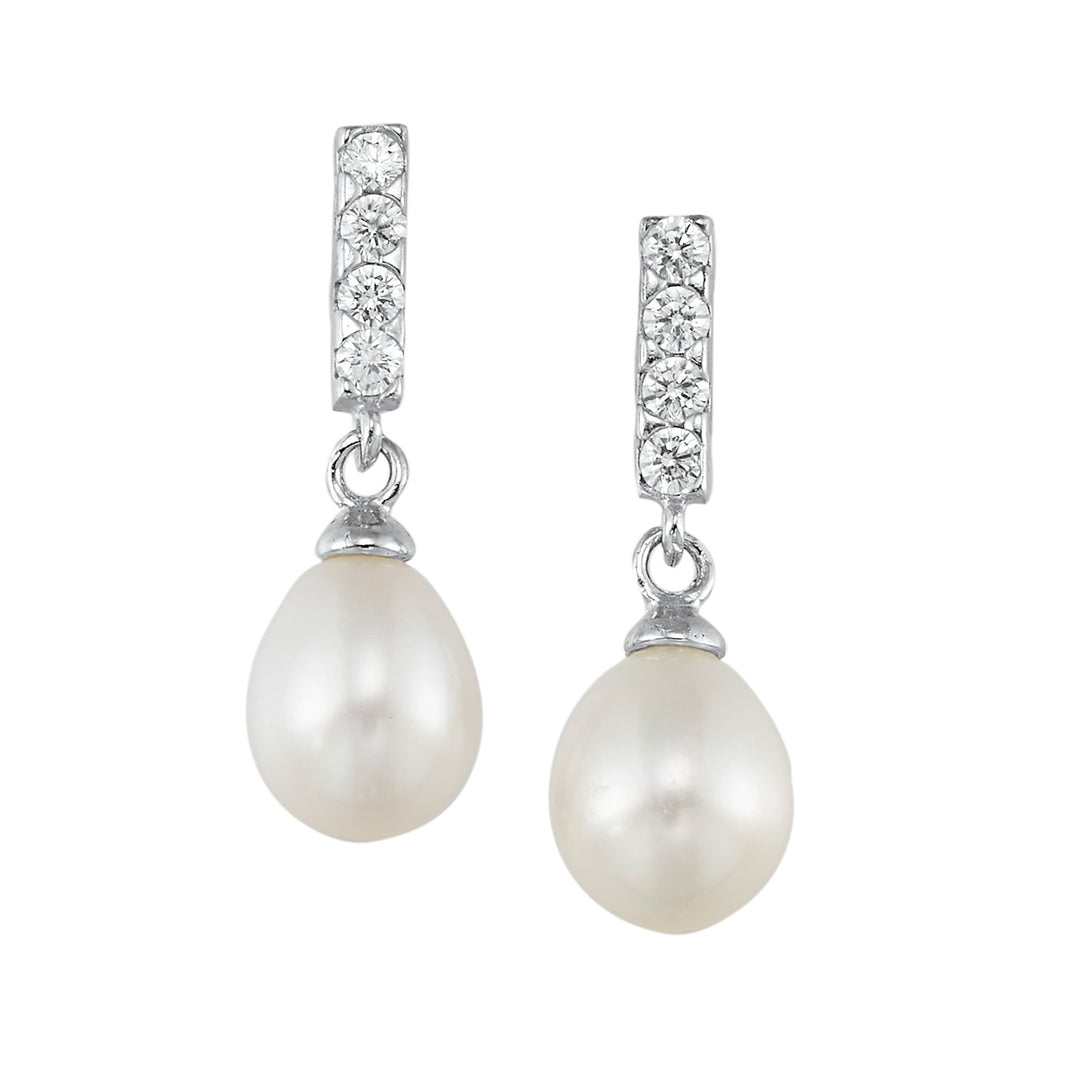 Silver Pearl Earring