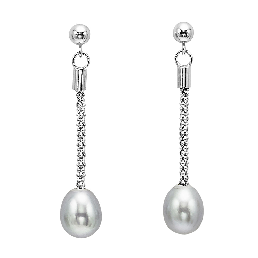Silver Pearl Earring