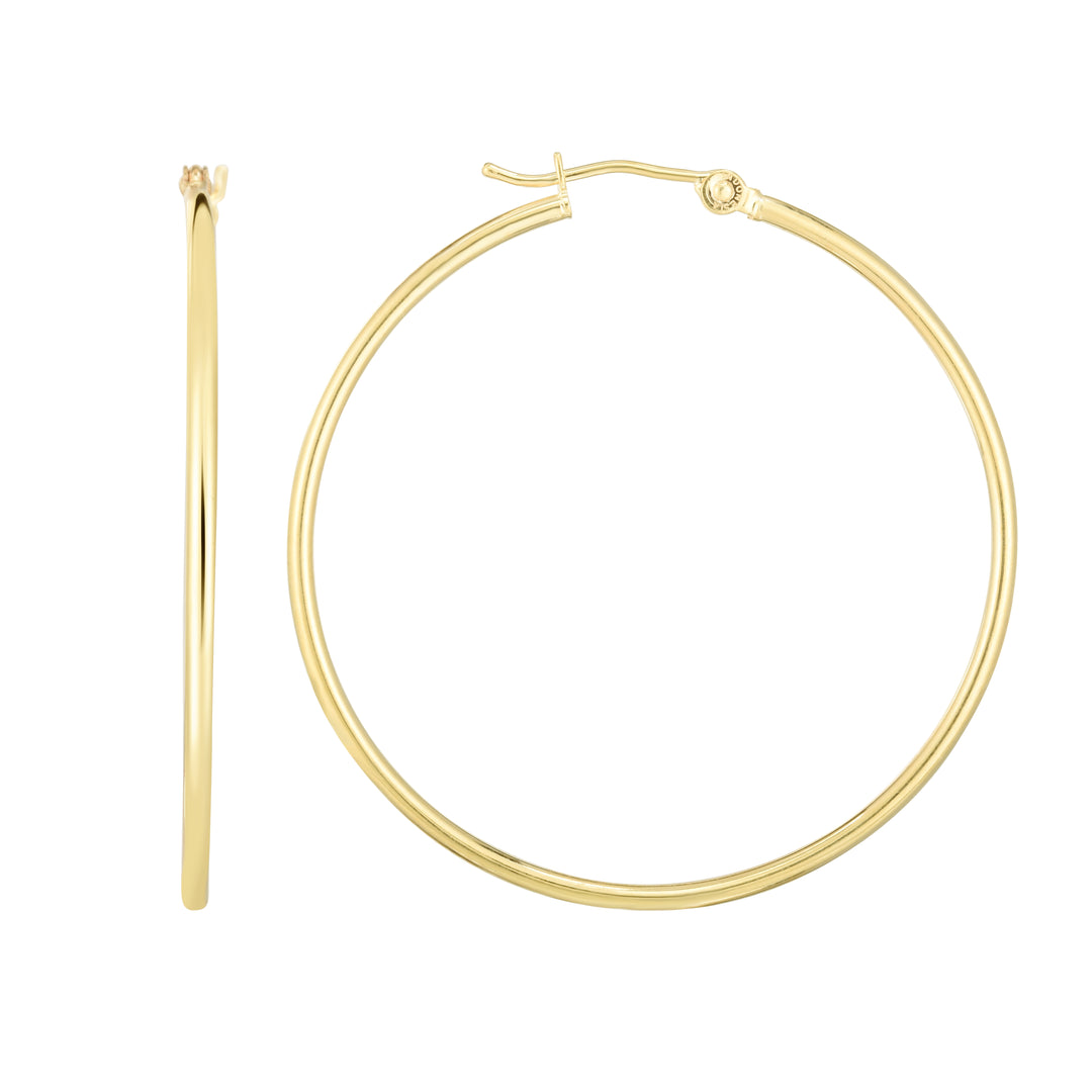 10K Gold 1.5x40mm Hoop Earring
