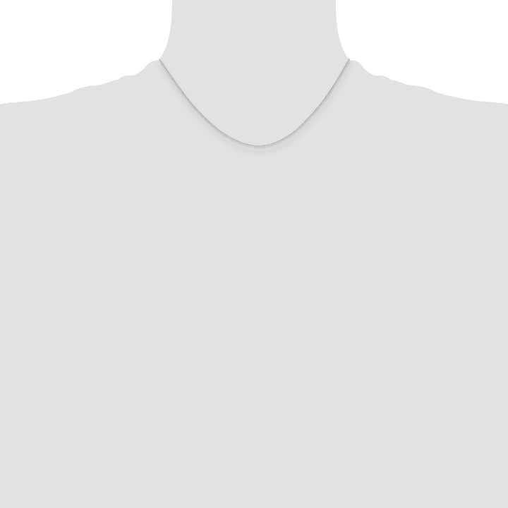 14k White Gold .4 mm Carded Cable Rope Chain
