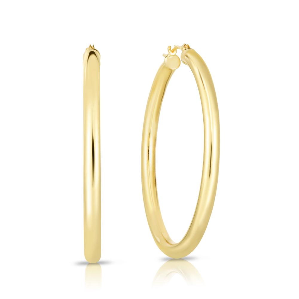 10K Gold 3x40mm Hoop Earring