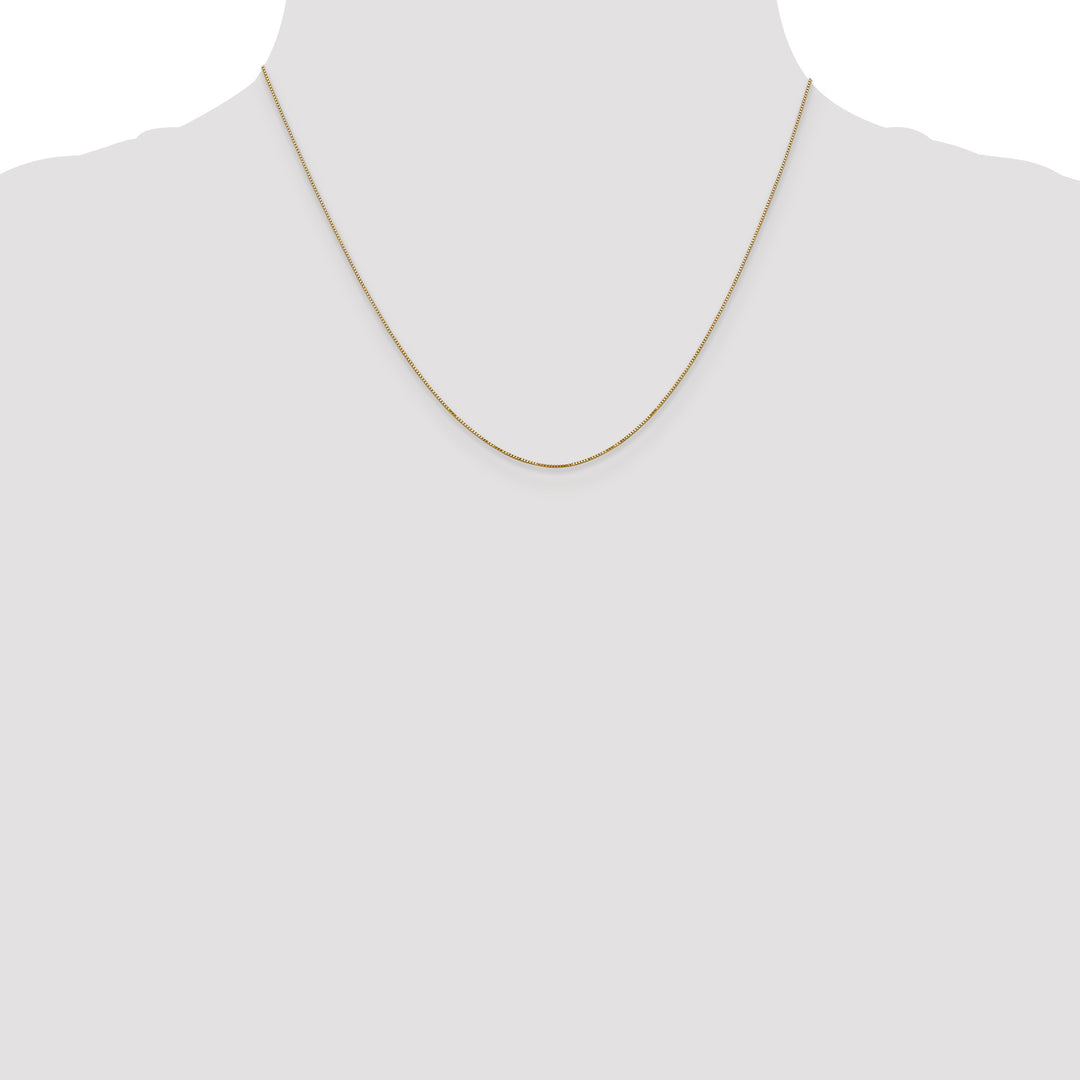 14k .5mm Carded Box Chain