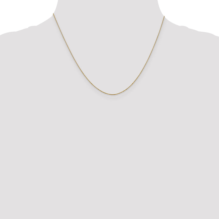 14k .5mm Carded Box Chain
