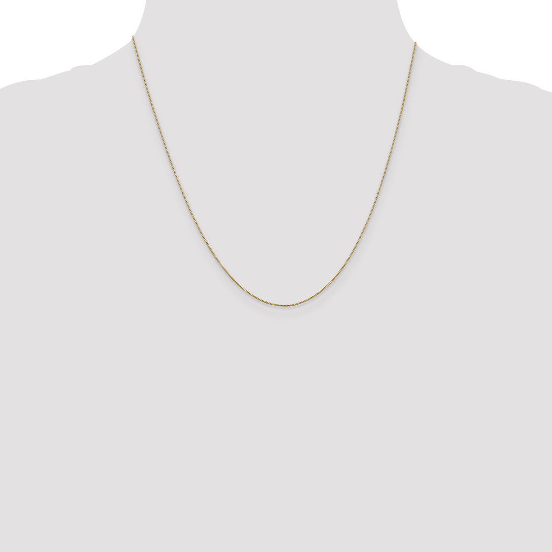 14k .5mm Carded Box Chain