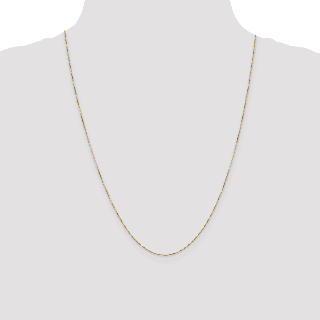 14k .5mm Carded Box Chain