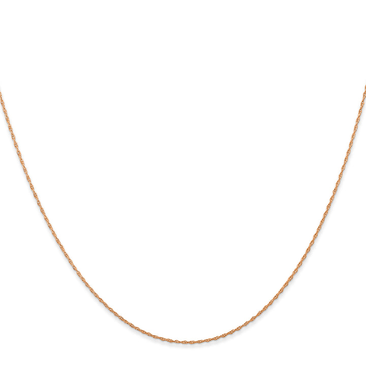 14k  Rose Gold .5 mm Carded Cable Rope Chain
