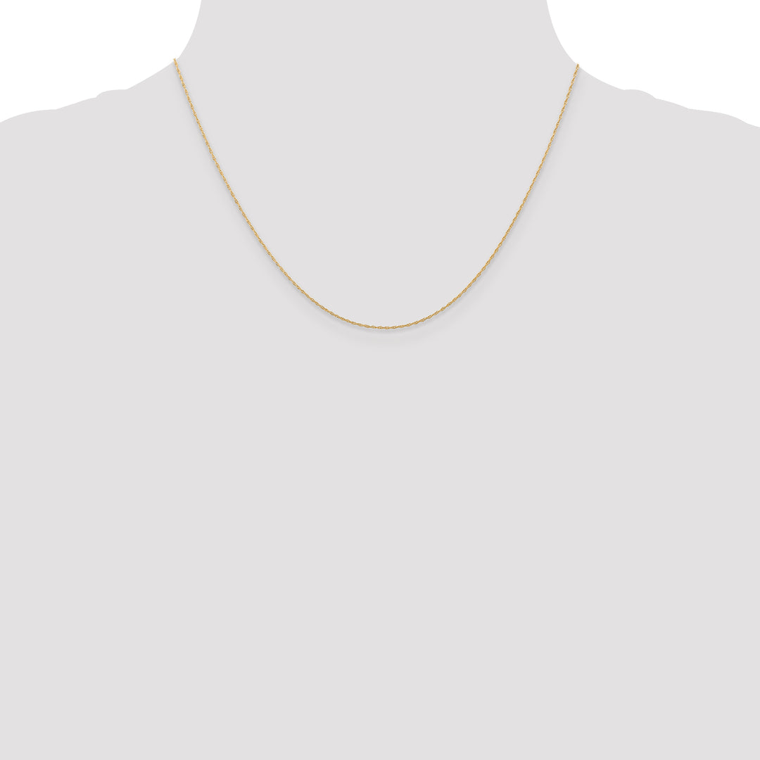 14k  Rose Gold .5 mm Carded Cable Rope Chain